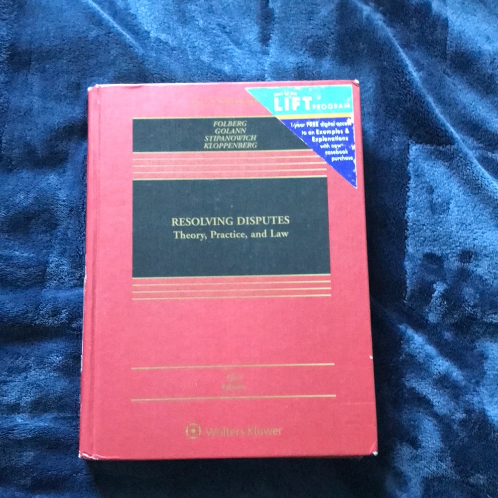 Law school casebook- Resolving Disputes